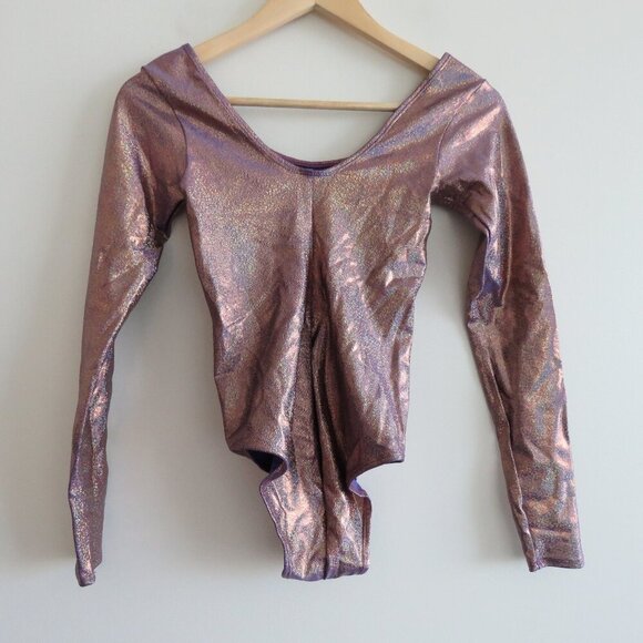 FREEDOM RAVE WEAR Athena New York Bodysuit in Pink Metallic Festival Size XS NWT - Picture 10 of 16